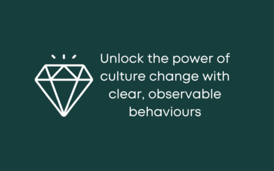 Successful culture change requires clarity of observable behaviours