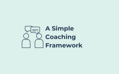 A simple coaching framework for leaders