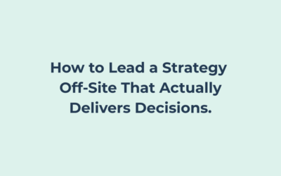 Your Guide to Running Your Offsite