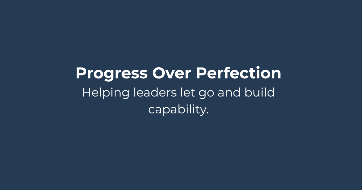 Graphic showing progress steps toward growth and delegation in professional services
